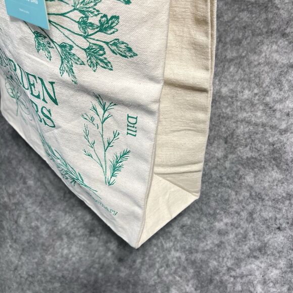 Garden Herbs Cotton Canvas Tote Reusable Tote Bag Martha Stewart 100% Cotton - Picture 15 of 17